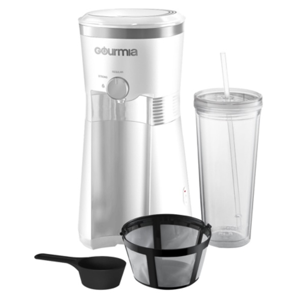 GOURMIA Iced Coffee Maker with Reusable Tumbler, White - Picture 7 of 7